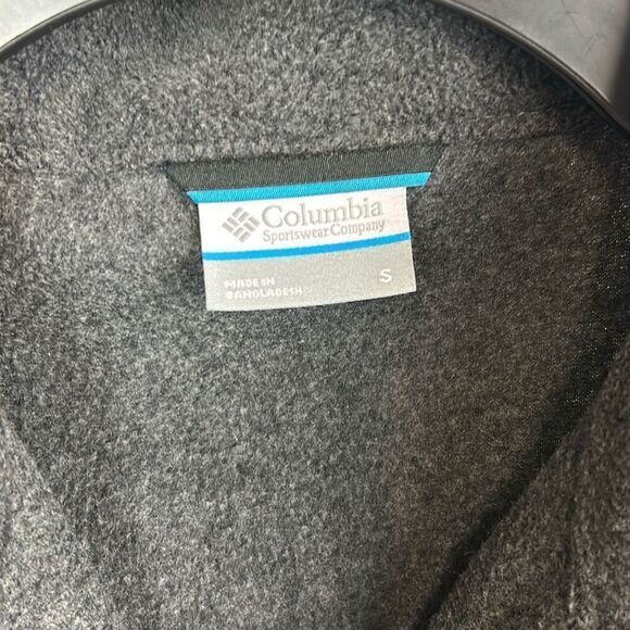 Columbia Mens Fleece Vest Gray Sz Small Zip Front Hand Pockets - Picture 2 of 7